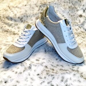 MICHAEL KORS Monique Glitter Canvas Trainer NWOT